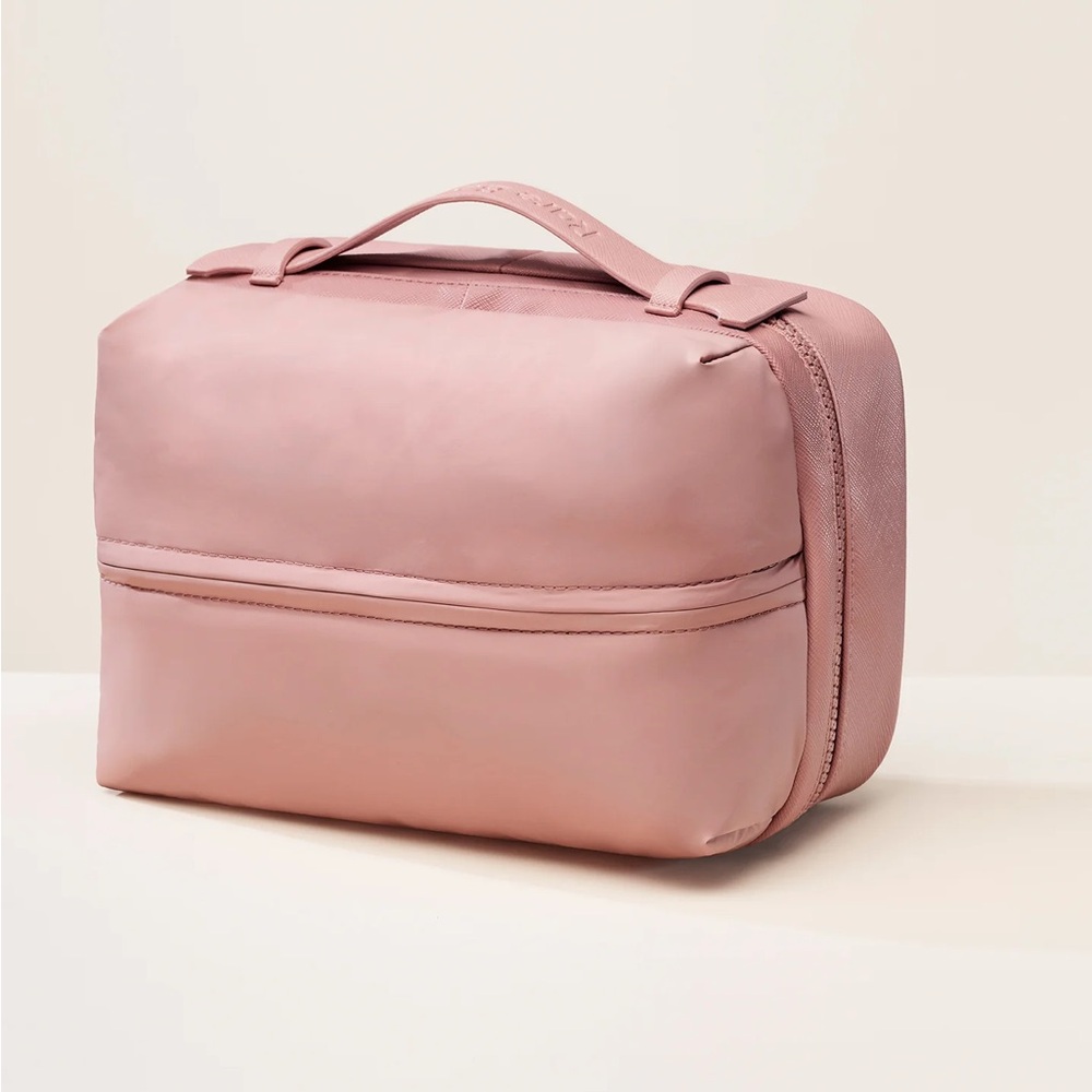 Rare Beauty Mauve Puffy Makeup Bag